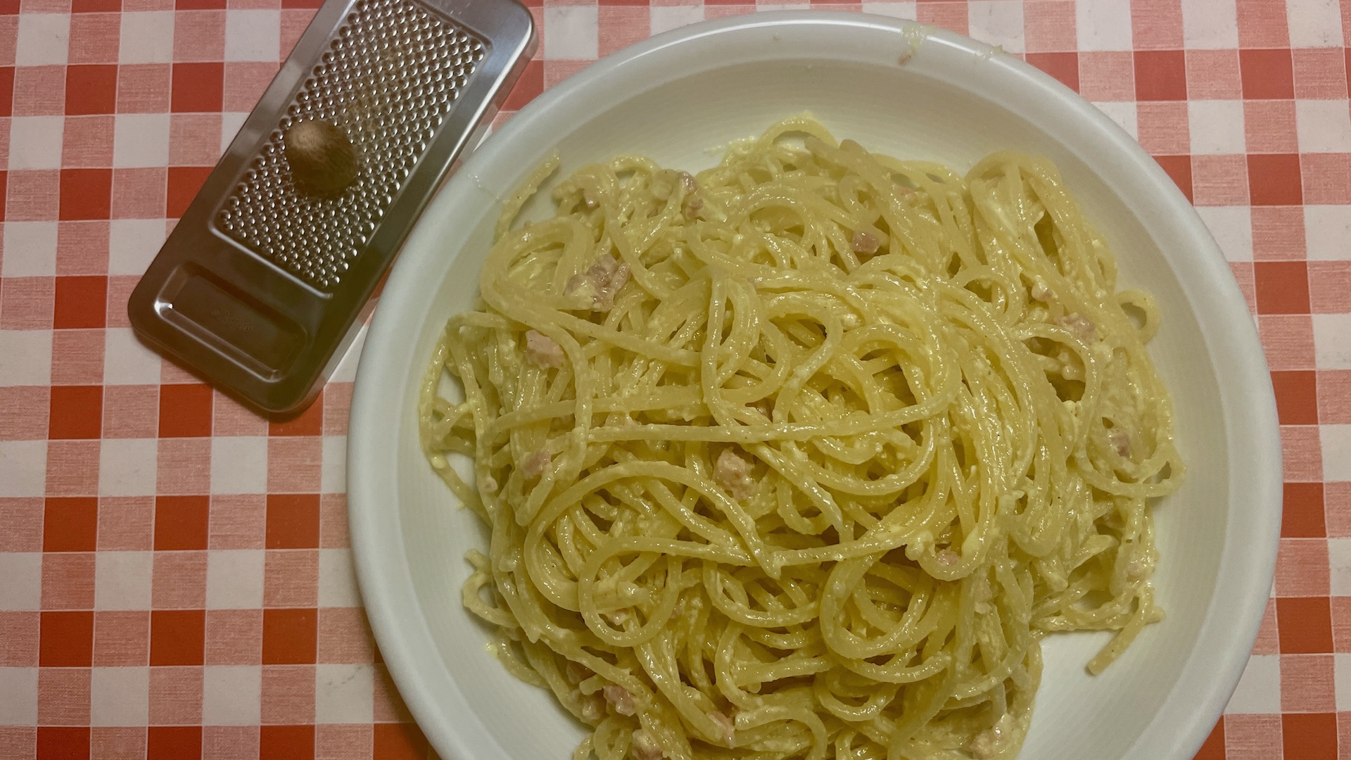 Carbonara mit Muskat